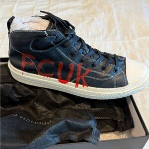 French Connection High Top Leather Sneakers